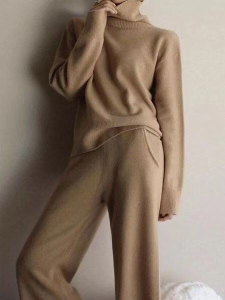 2025 Hot Sale Soft Cashmere Casual Sweater Suit