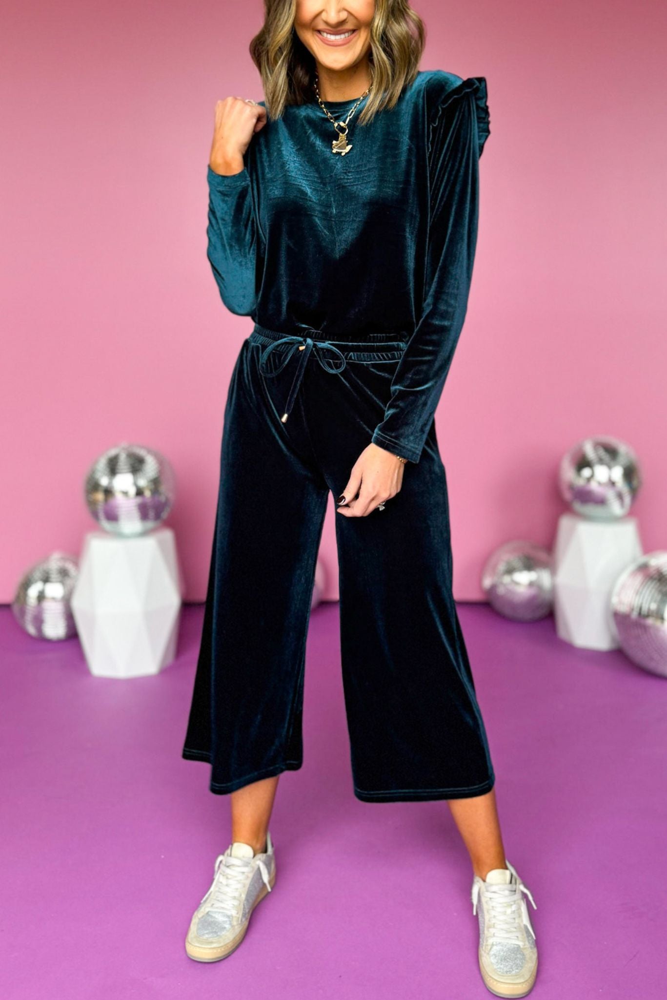 Long Sleeve Velvet Set
