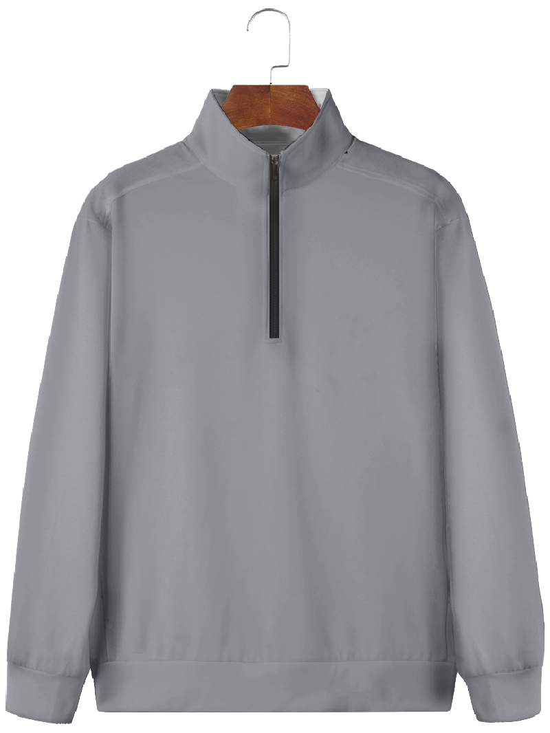 Men's fashion casual zipper padded polo shirt