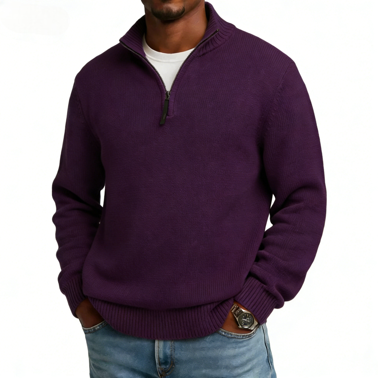 💥2026 NEW ARRIVAL💥Discount Sale 46%🔥-Zip Cashmere Turtleneck Sweater