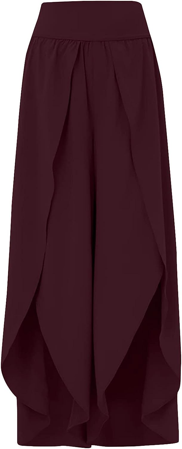 Womens High Waisted Wide Leg Pants