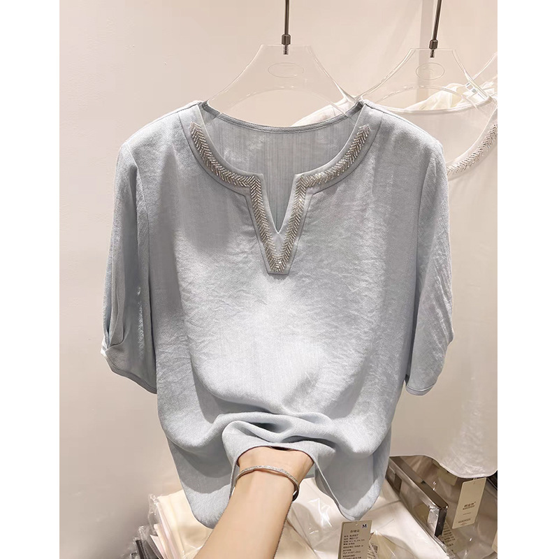 Women's Linen V-Neck Comfortable Tops
