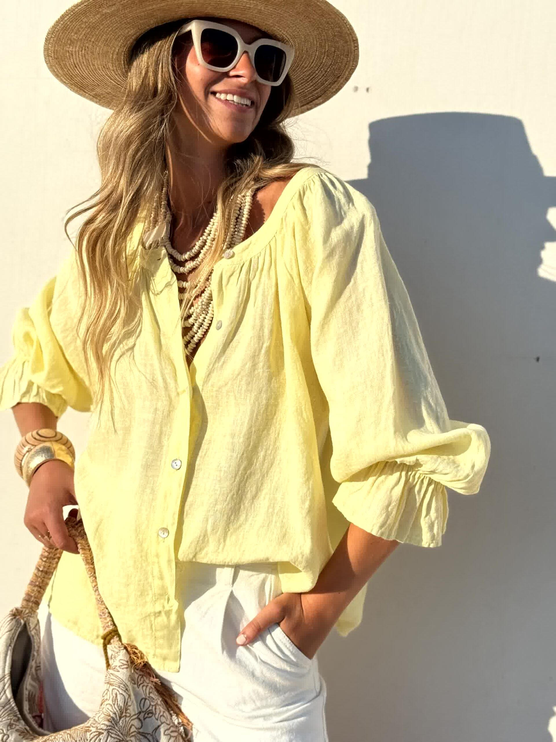 100% LINEN Button Loose Casual Shirt 🔥