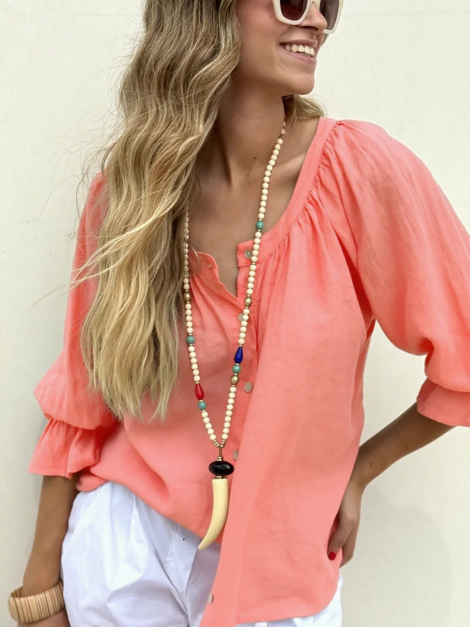 100% LINEN Button Loose Casual Shirt 🔥