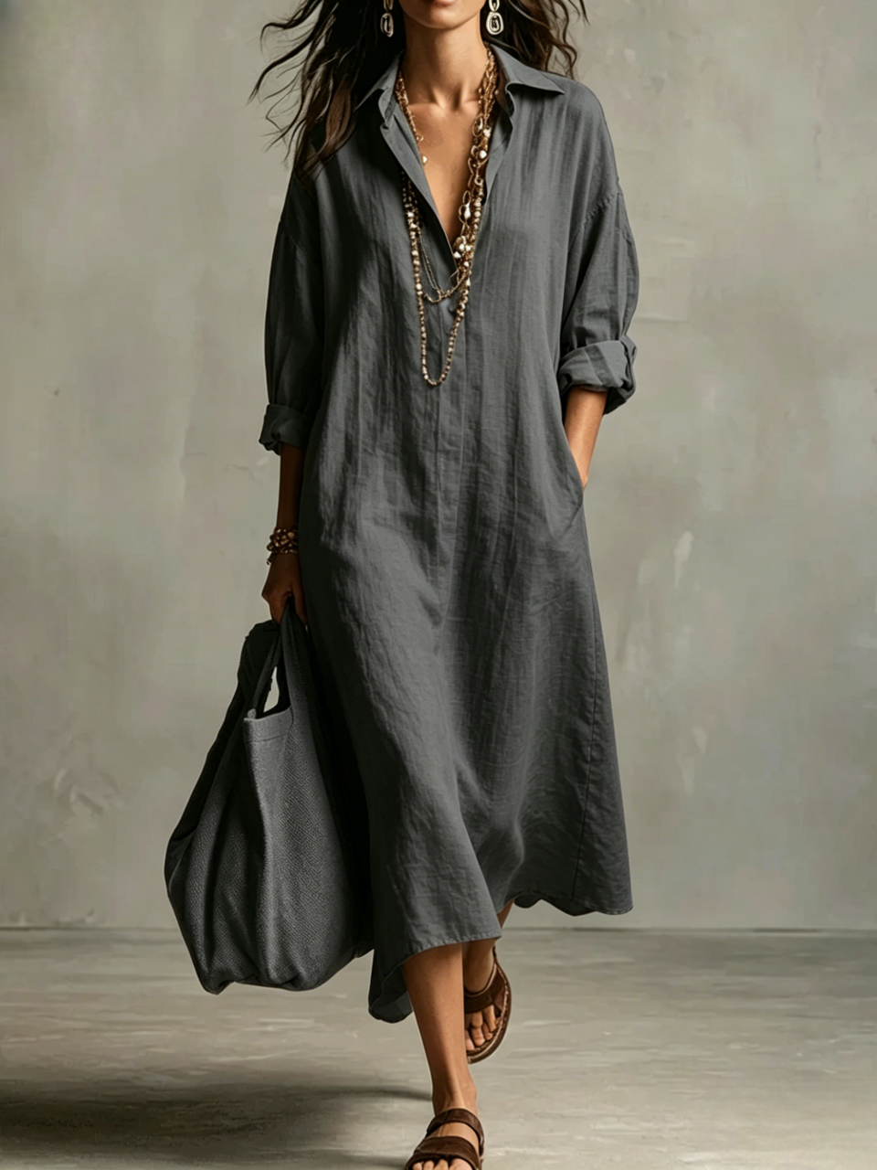 Casual Shirt Dress-🔥BUY NOW GET 55% OFF🔥