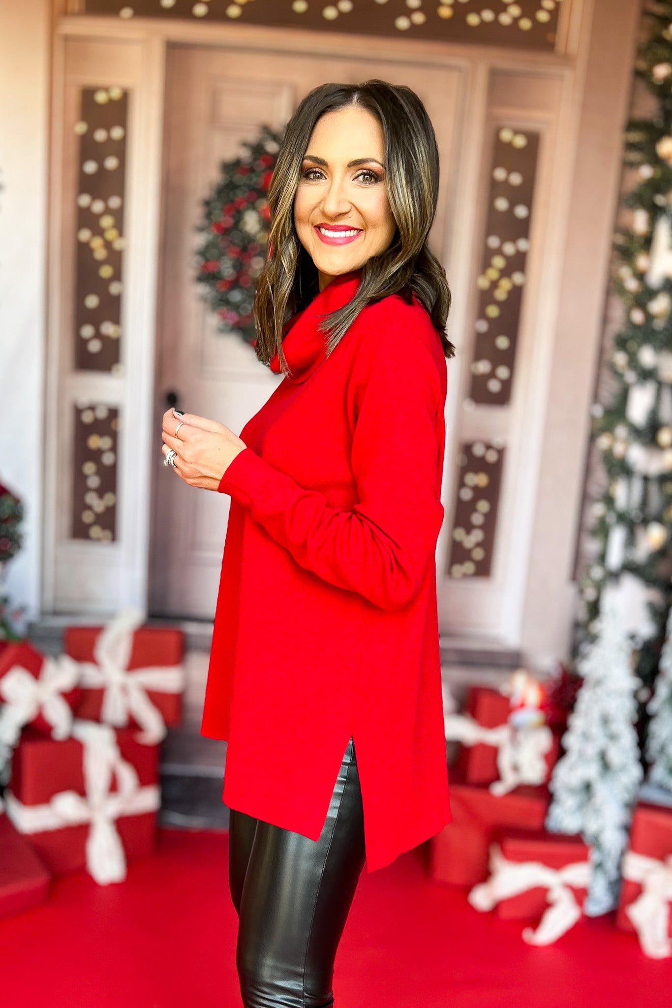 Grace Knit Boat Neck Tunic Sweater