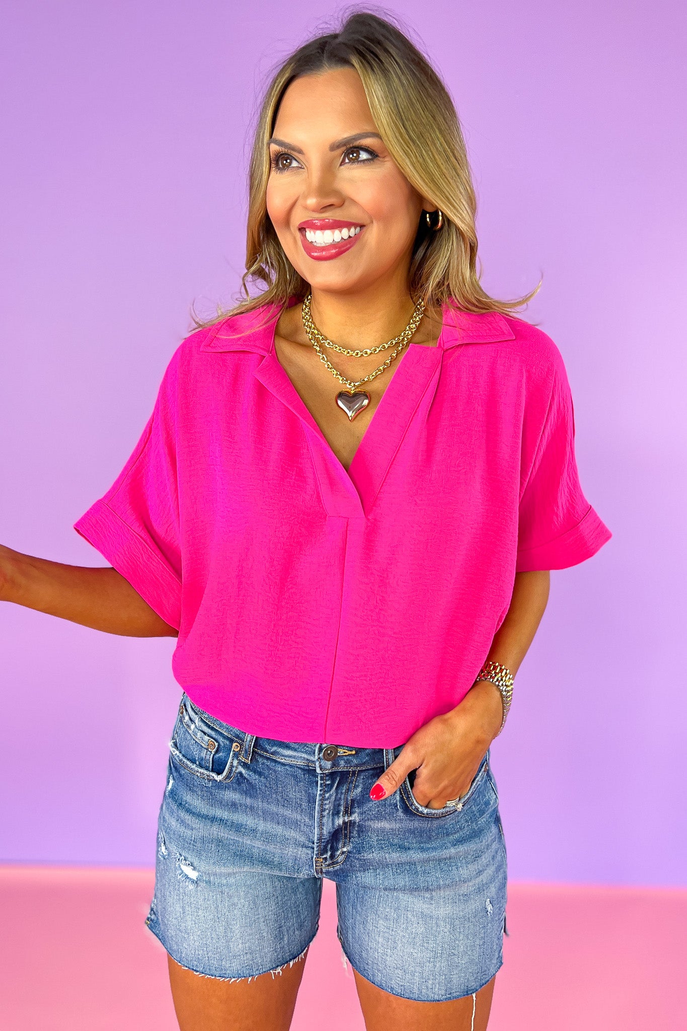 Short Dolman Sleeve Top