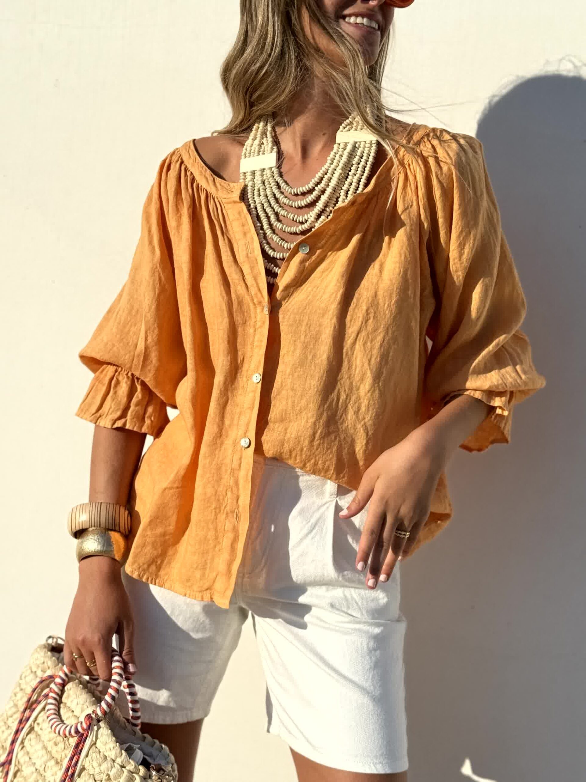 100% LINEN Button Loose Casual Shirt 🔥