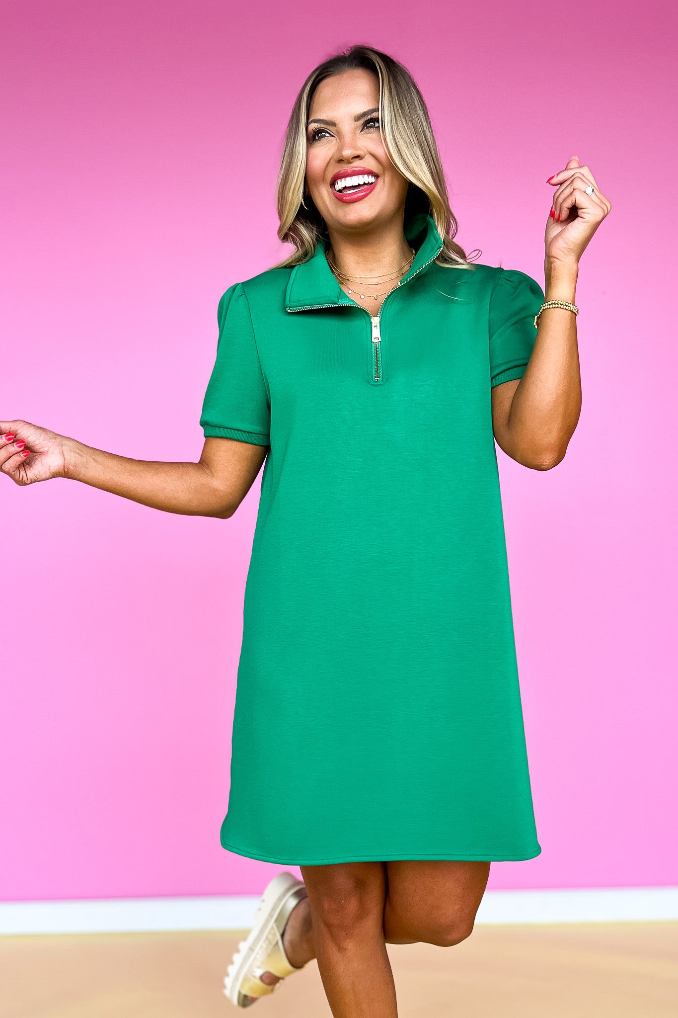 Zipper Everyday Dress In Air