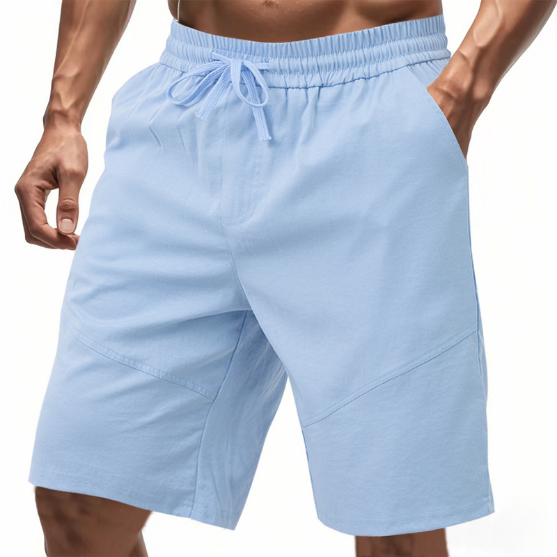 Summer Men's loose thin simple casual sports solid color beach shorts