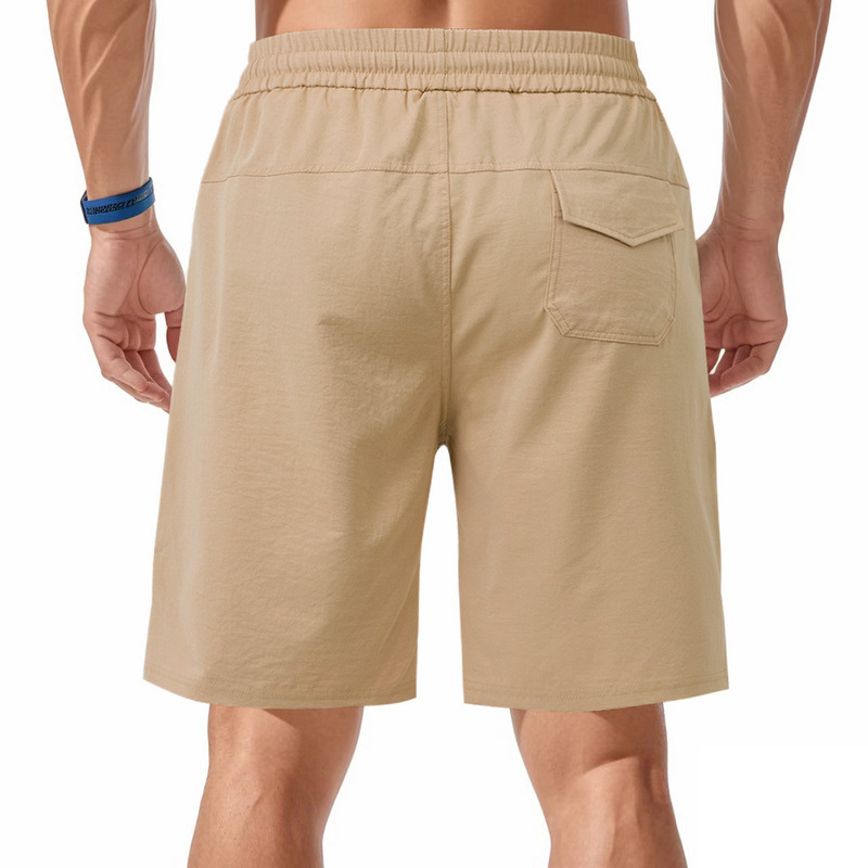 Summer Men's loose thin simple casual sports solid color beach shorts