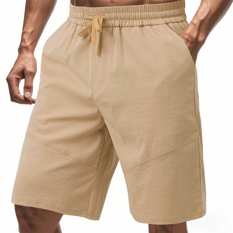 Summer Men's loose thin simple casual sports solid color beach shorts