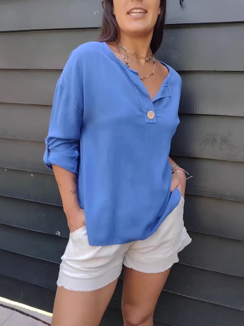 Women's Casual Cotton Buttons Tops