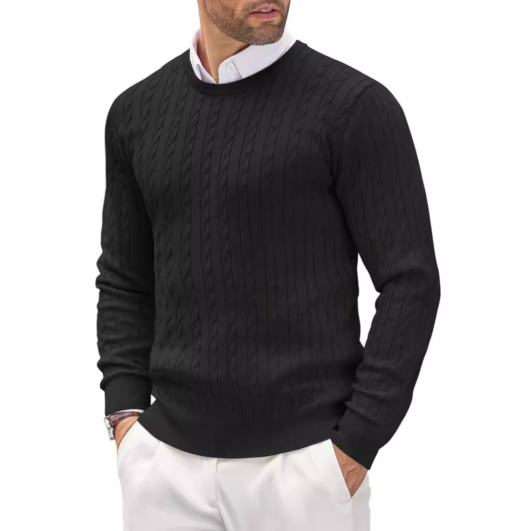 Men's Casual Gentleman Cashmere Jacquard Sweater