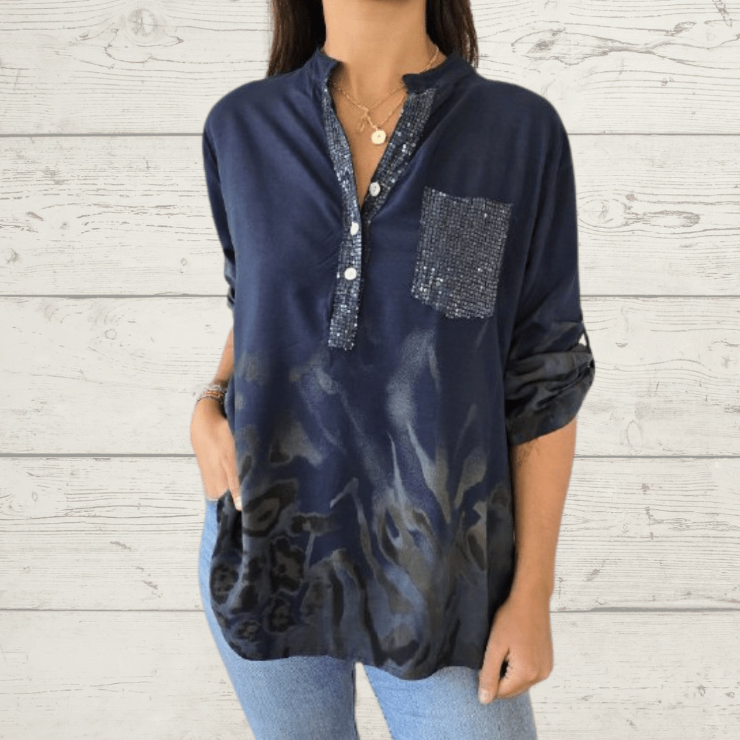 Women's Casual Cotton Linen Print Tops