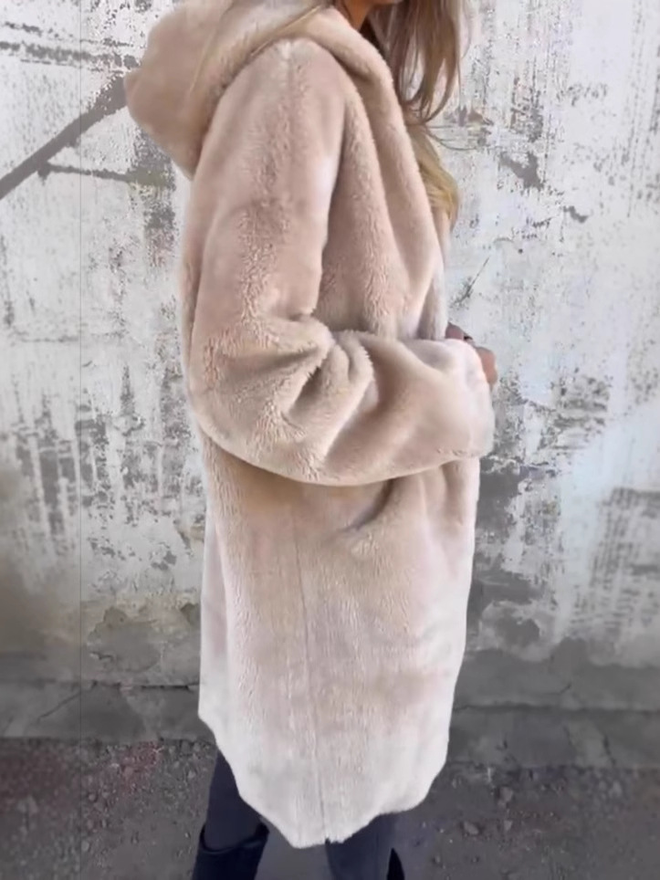 Women's Winter Plush Teddy Bear Coat Hooded Jacket