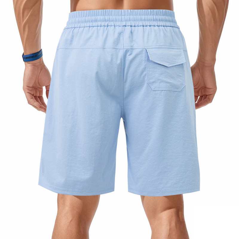 Summer Men's loose thin simple casual sports solid color beach shorts