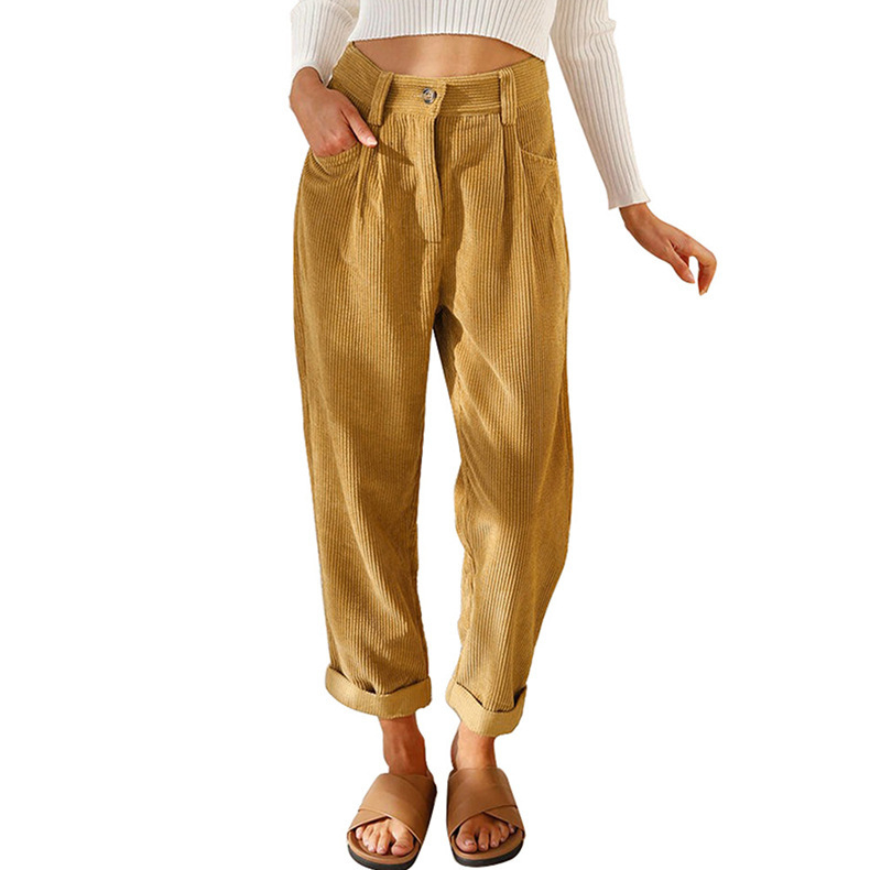 [Copy]Elastic Waist Casual Corduroy Straight Leg Pants [Buy 3 Get Free Shipping]