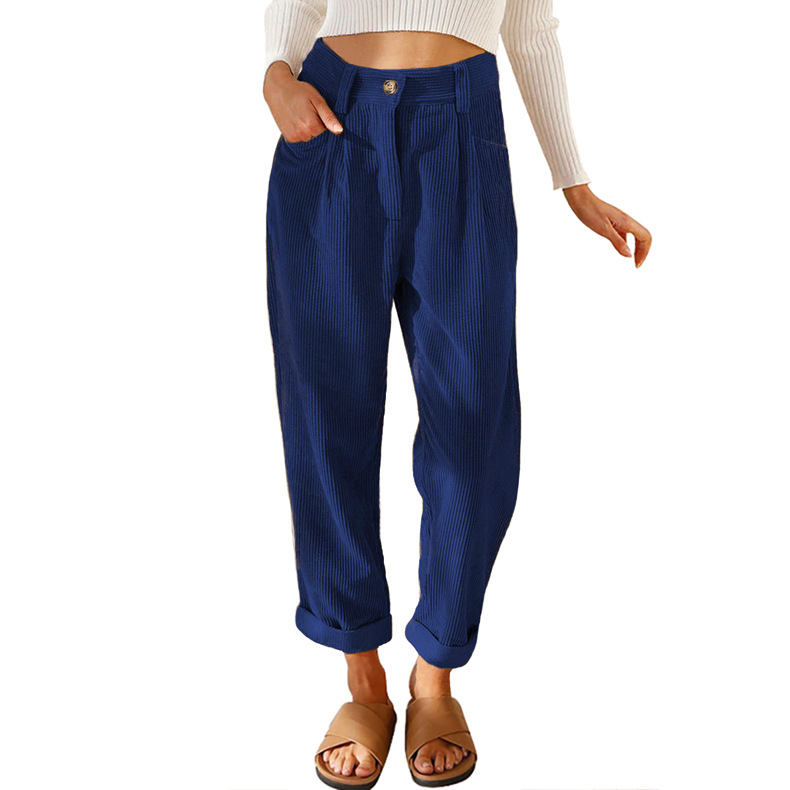 [Copy]Elastic Waist Casual Corduroy Straight Leg Pants [Buy 3 Get Free Shipping]