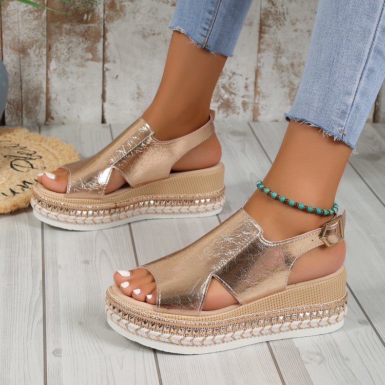 Women's Walking Slippers with Arch Support Wedge Summer Sandals 