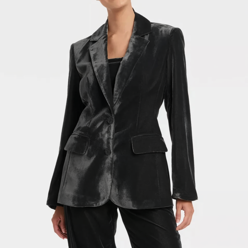 Festive Casual Velvet Jacket Set（Jacket And Pants Available Separately Or Set）