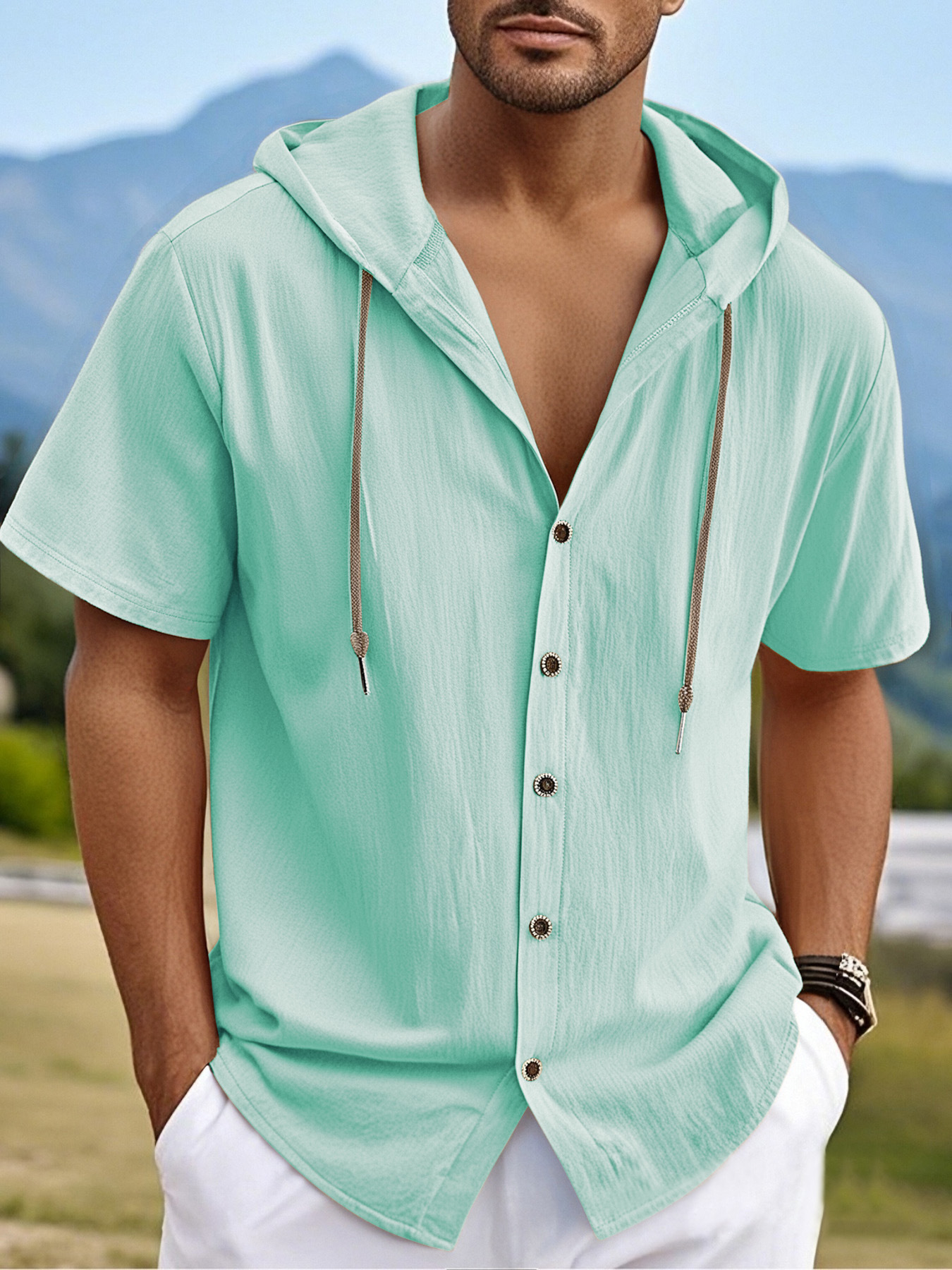 Cotton And Linen All Match Loose Hoodie