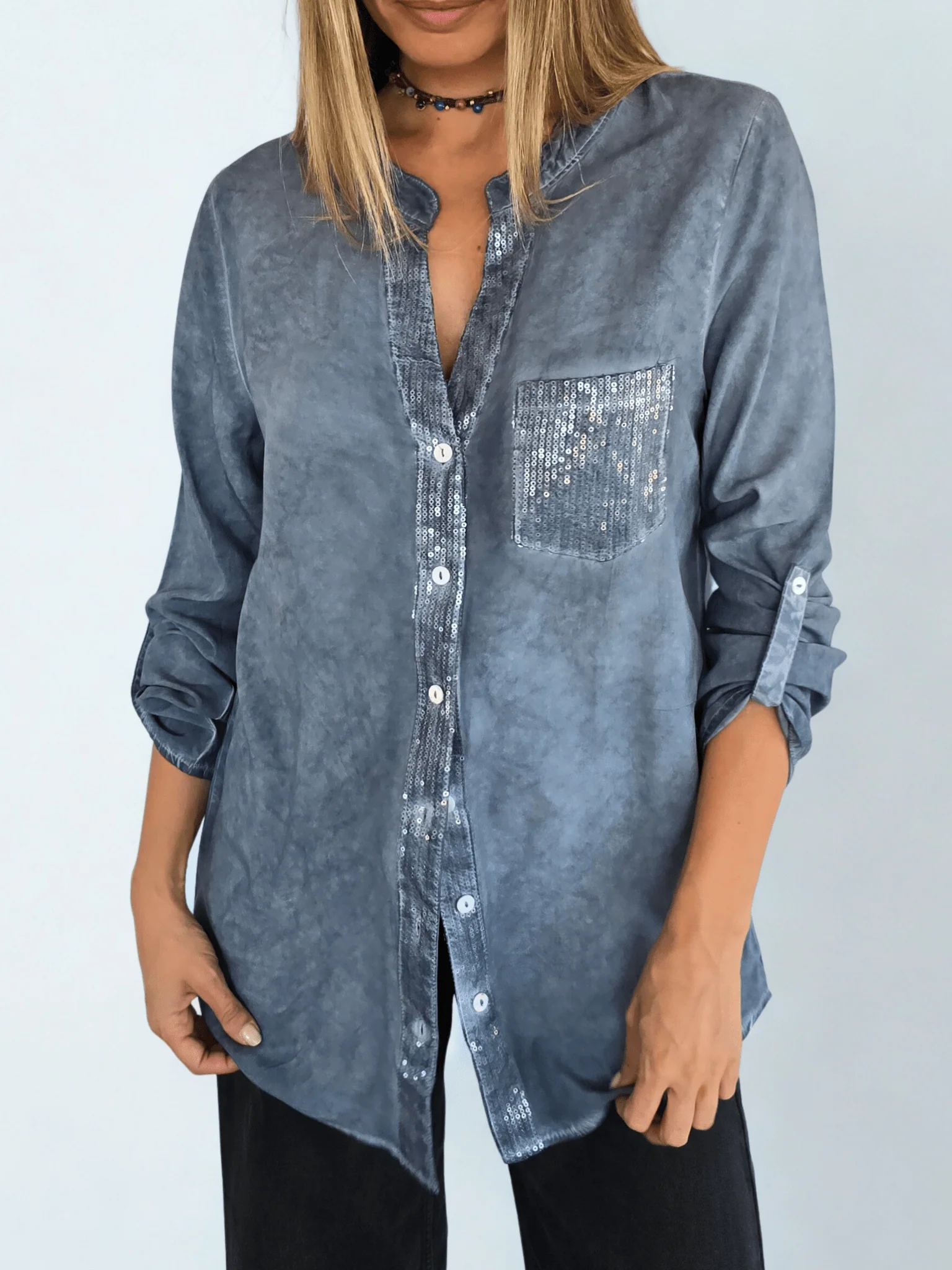 2026 Summer New In- Casual Loose Long Sweater Shirt