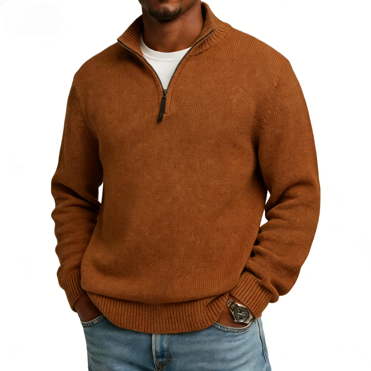 💥2026 NEW ARRIVAL💥Discount Sale 46%🔥-Zip Cashmere Turtleneck Sweater