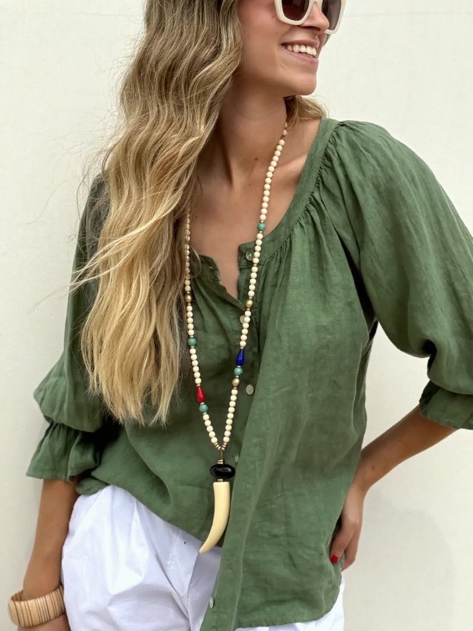 100% LINEN Button Loose Casual Shirt 🔥