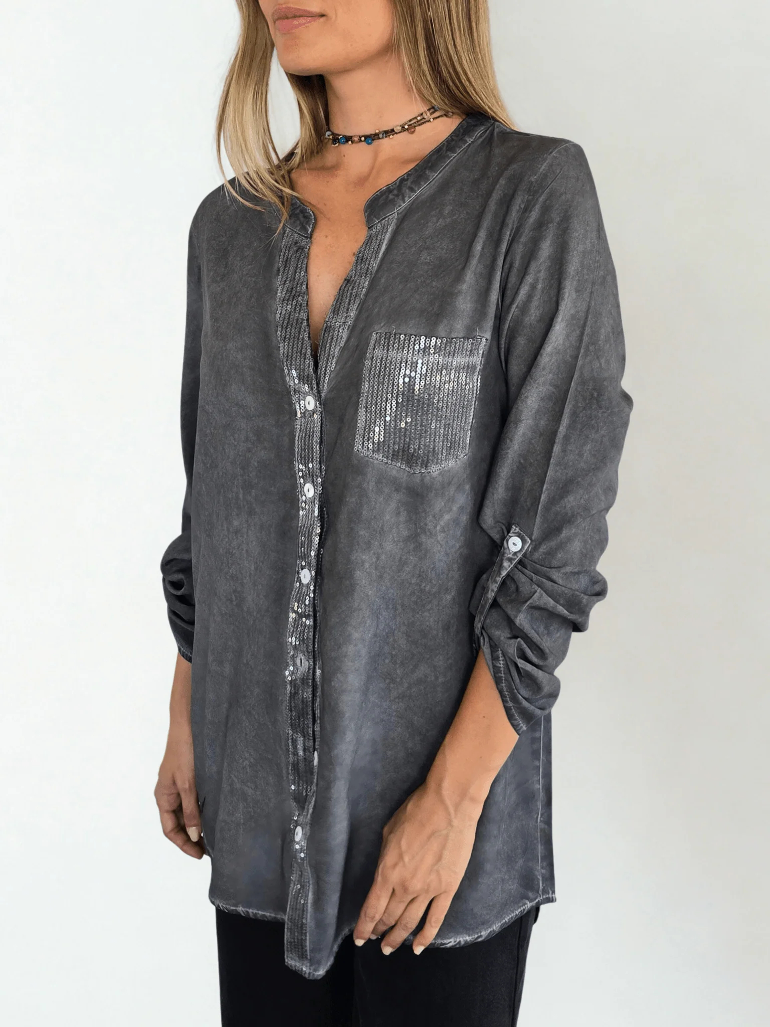 2026 Summer New In- Casual Loose Long Sweater Shirt