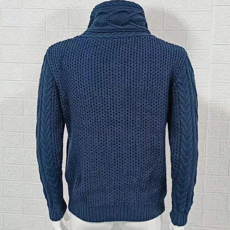 Men's Casual Scarf Jacket Pocket Sweater