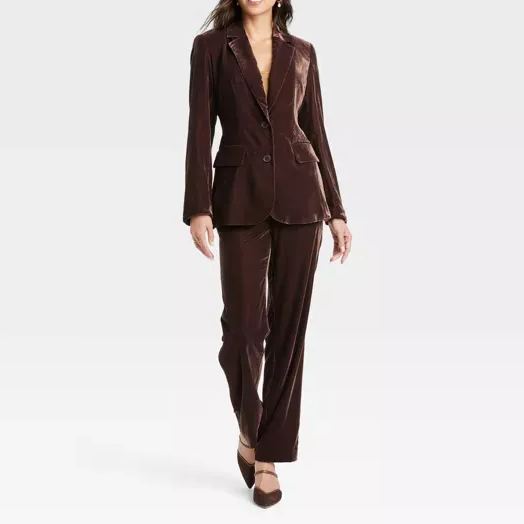 Festive Casual Velvet Jacket Set（Jacket And Pants Available Separately Or Set）