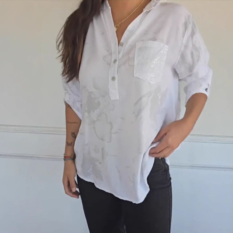 Women's Casual Cotton Leopard Linen Print Tops