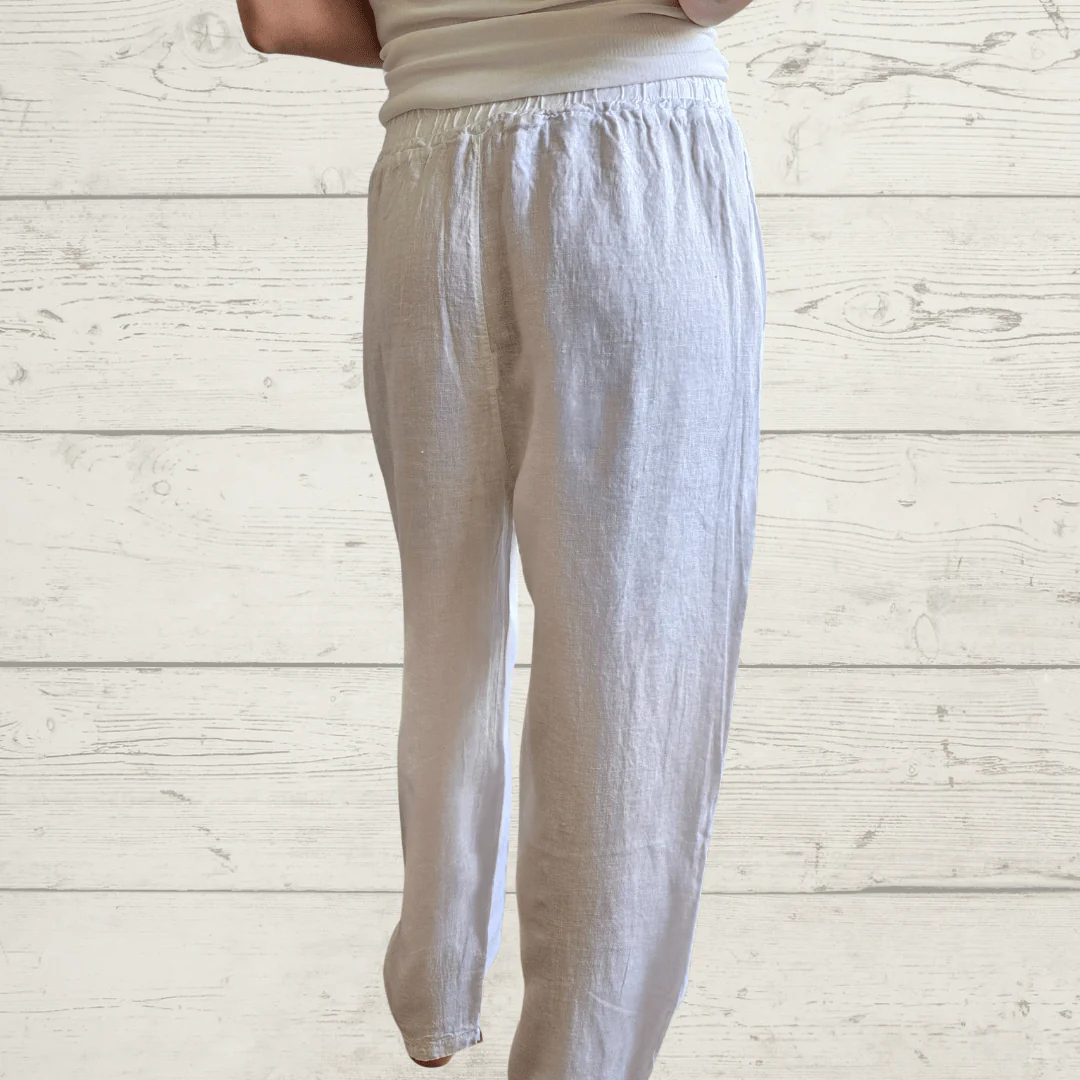 Women's Summer Casual Linen Wide Leg Buttoned Pants