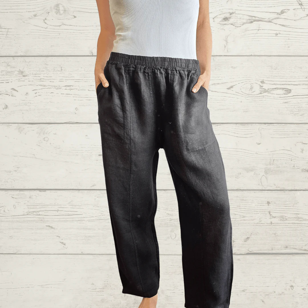 Women's Summer Casual Linen Wide Leg Buttoned Pants