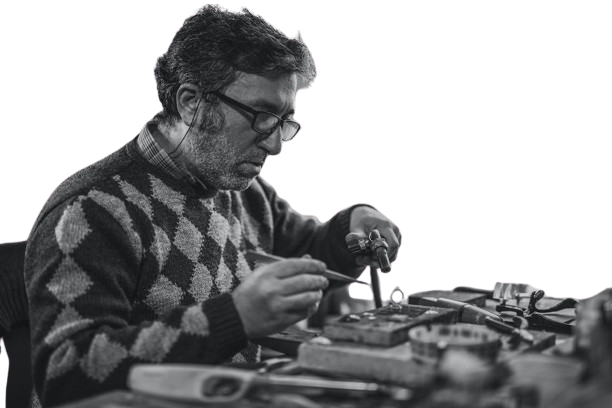 A worker making a ring