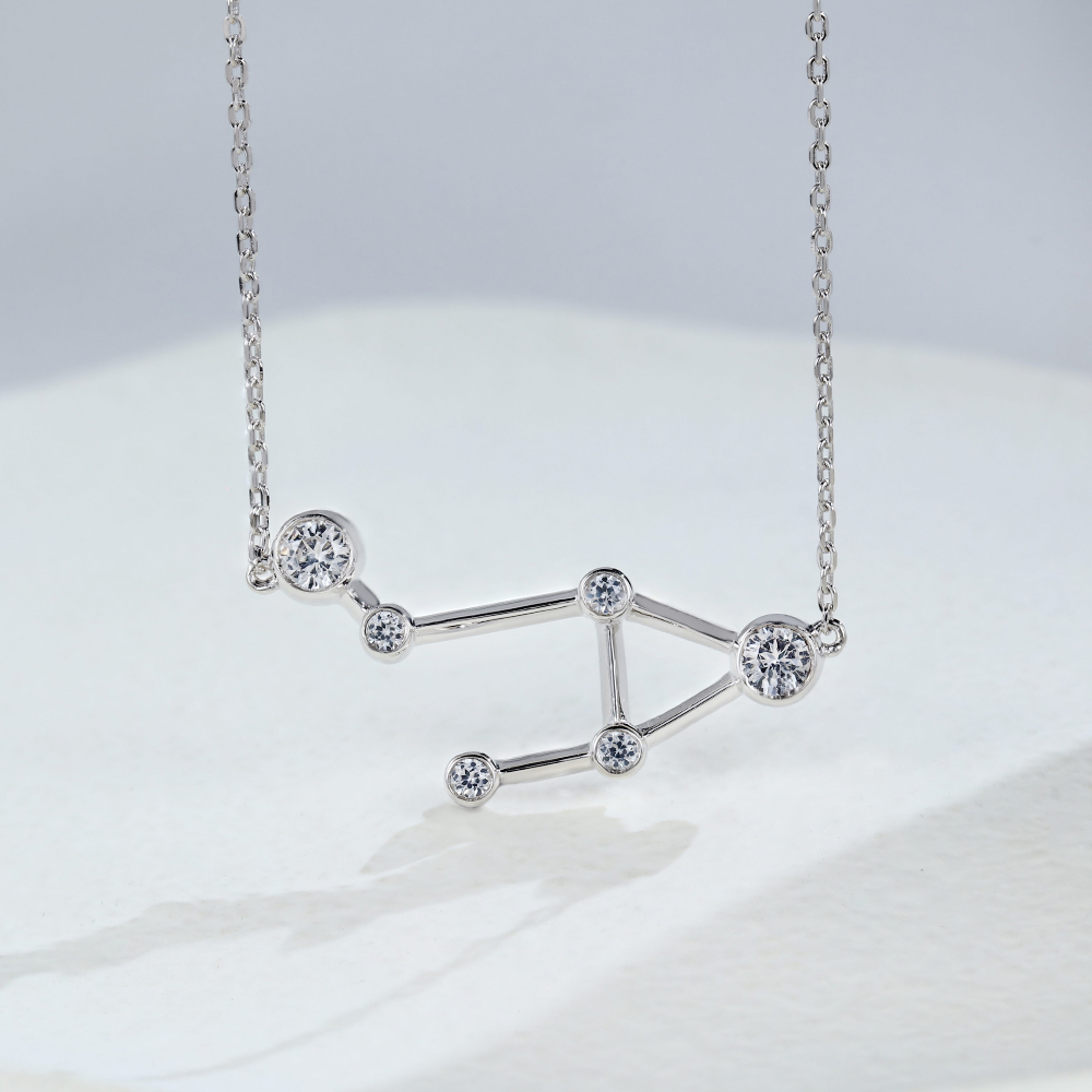 white gold necklace - Zodiac Sign Necklace