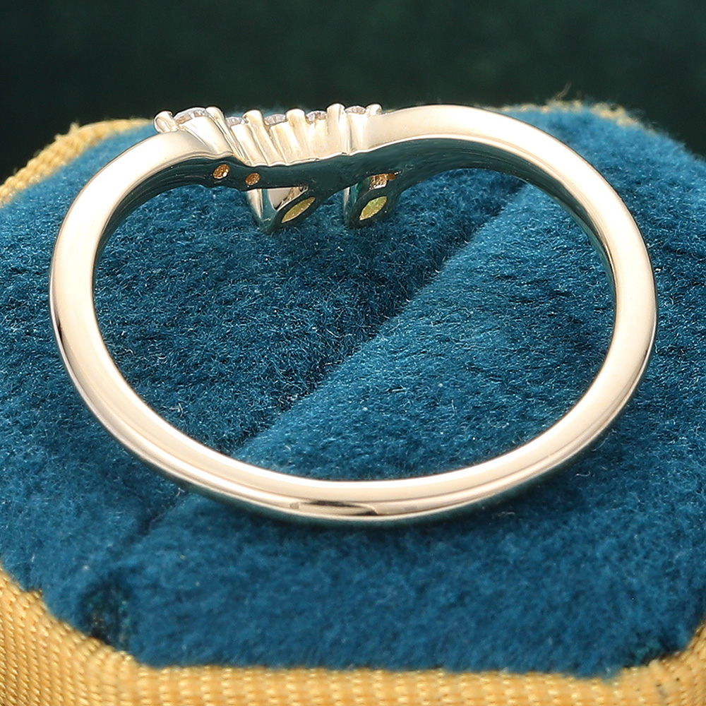 Emerald Stackable Ring Yellow Gold