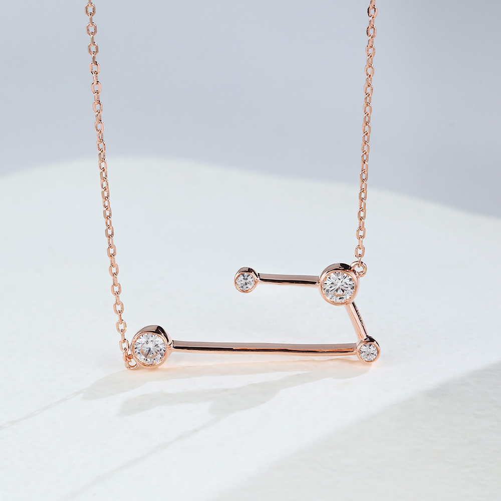 Rose Gold Aries Necklace - Zodiac Sign Necklace 