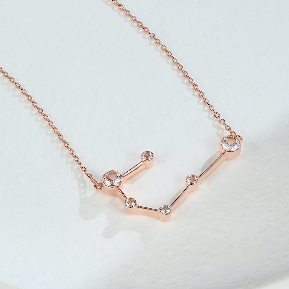 Rose Gold Cancer Necklace - Zodiac Sign Necklace