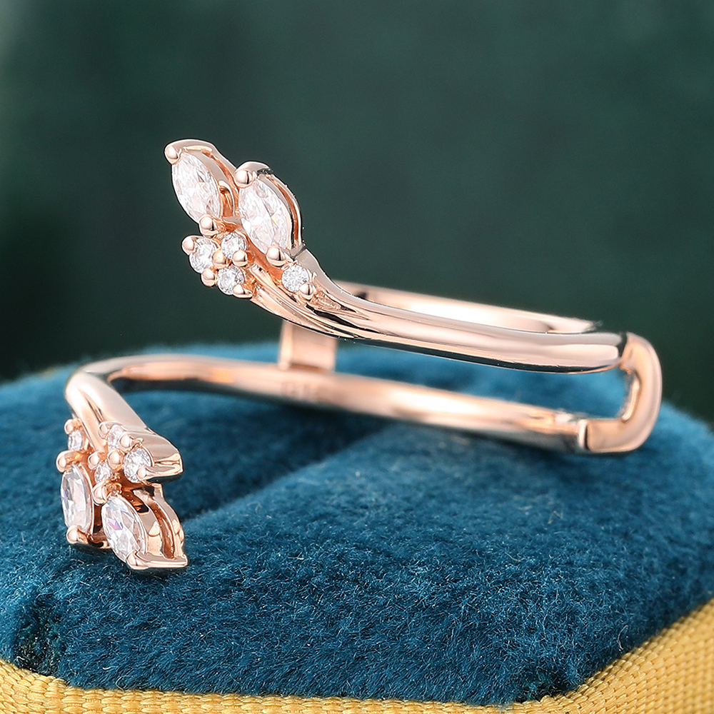 Juyoyo Matching Ring Rose Gold Wedding Band Ring 