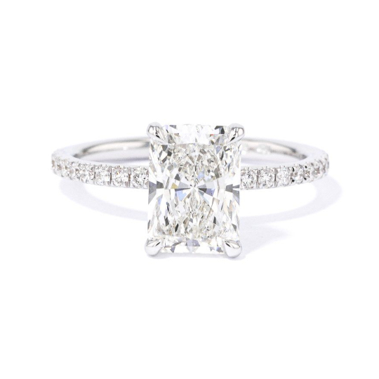 Juyoyo 4CT Radiant Moissanite Engagement Ring
