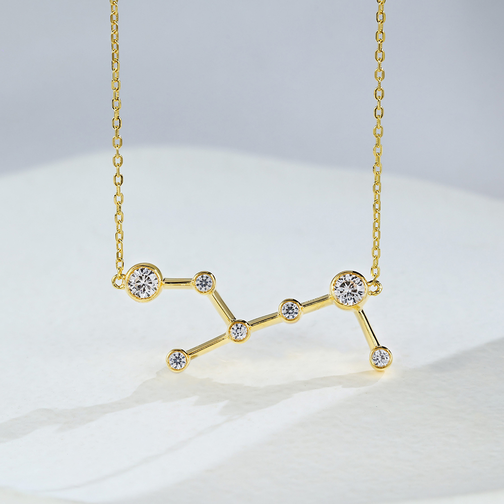 Virgo Gold Choker Necklace- Zodic Sign Necklace