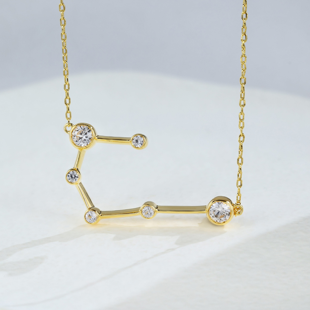 Gold Choker Cancer Necklace - Zodiac Sign Necklace