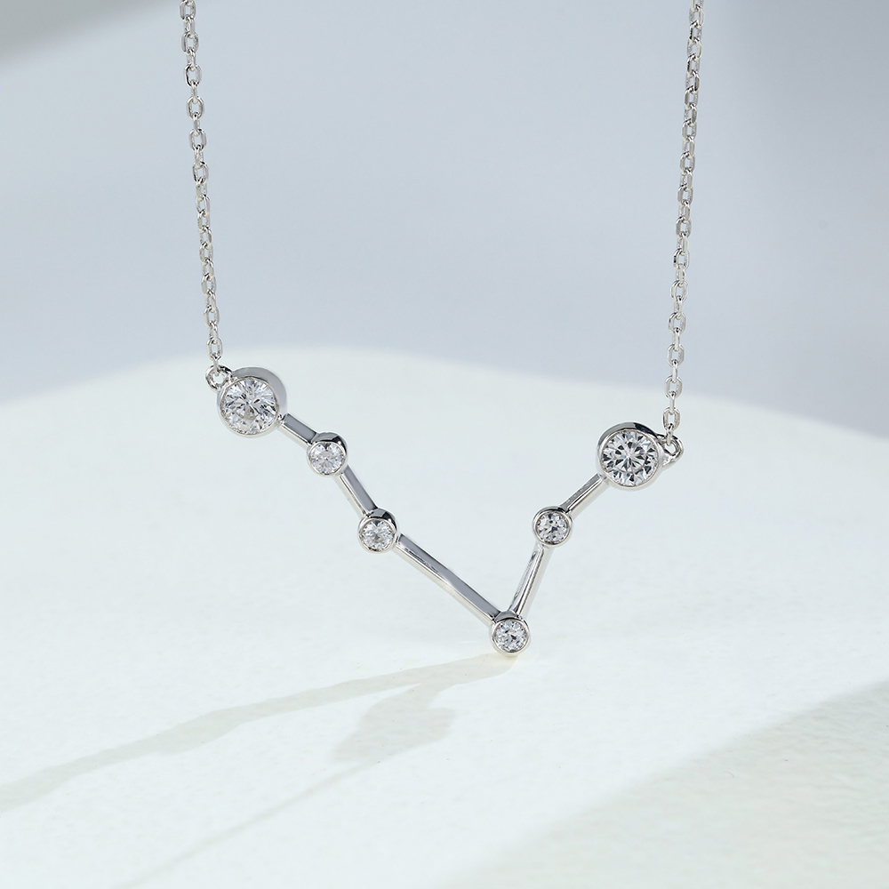 white gold necklace - Zodiac Sign Necklace