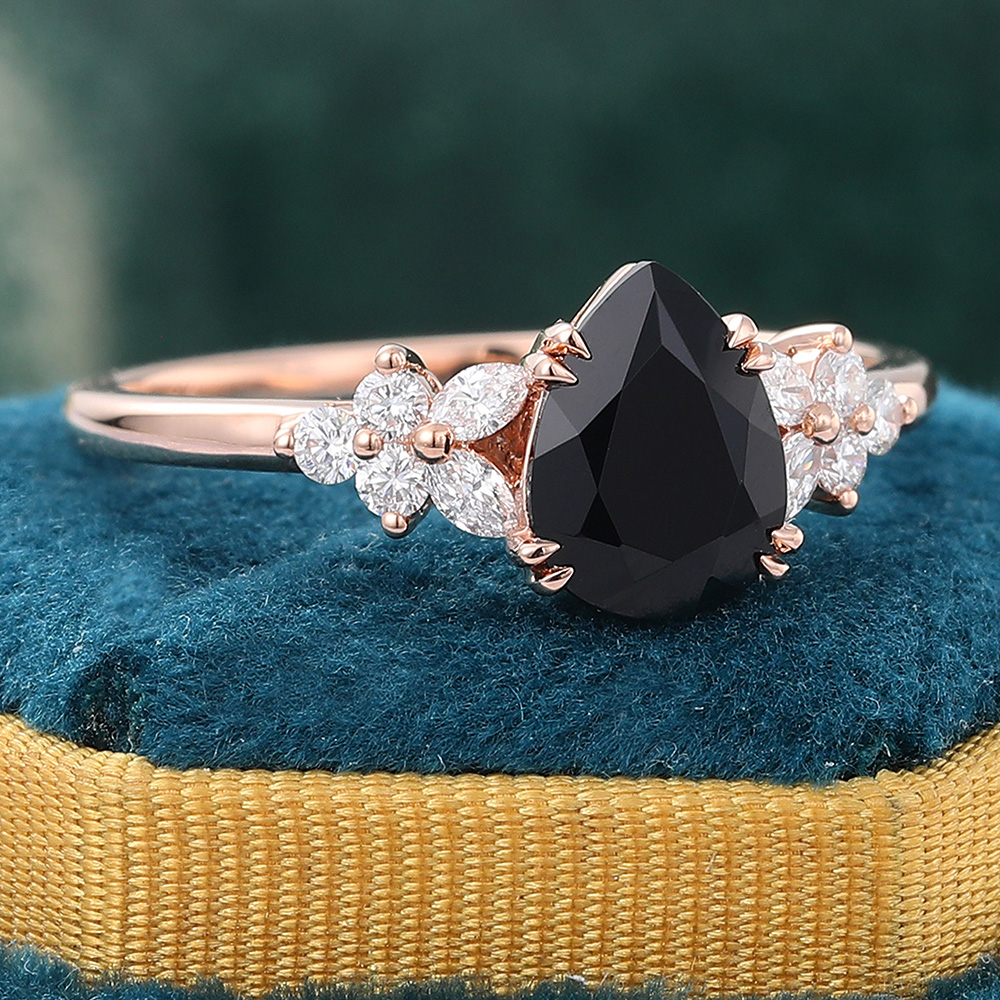 Black Onyx Ring for Women