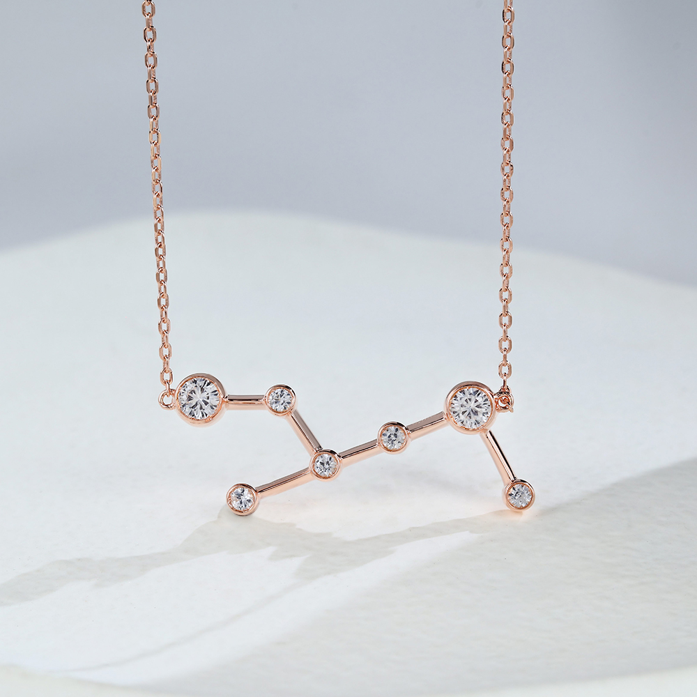 Virgo Rose Gold Necklace - Zodic Sign Necklace