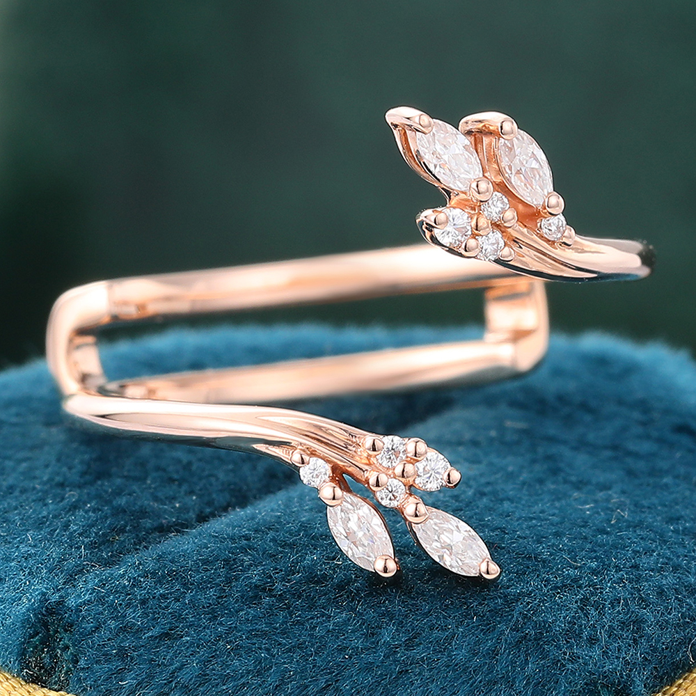 Juyoyo Matching Ring Rose Gold Wedding Band Ring 