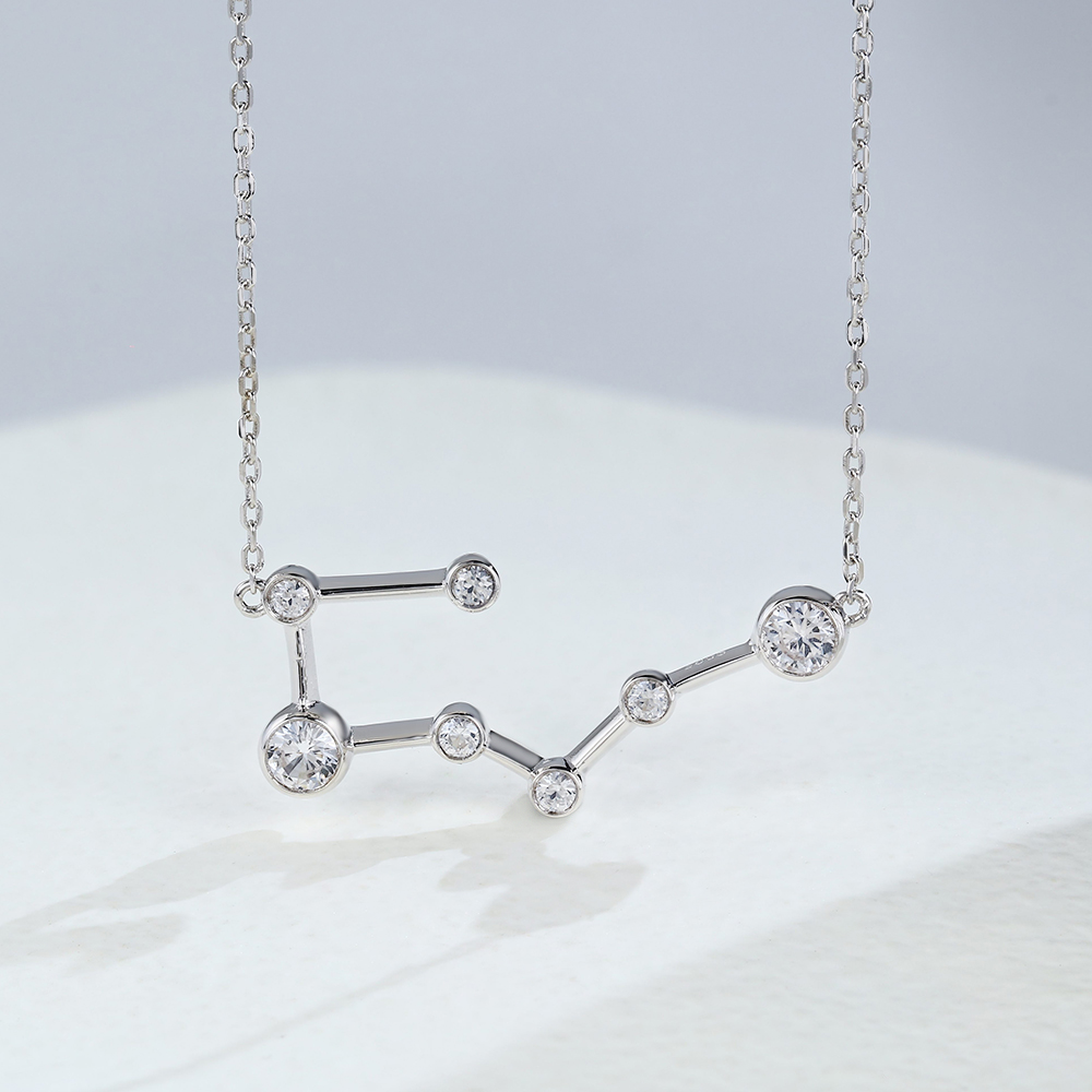 white gold necklace - Zodiac Sign Necklace