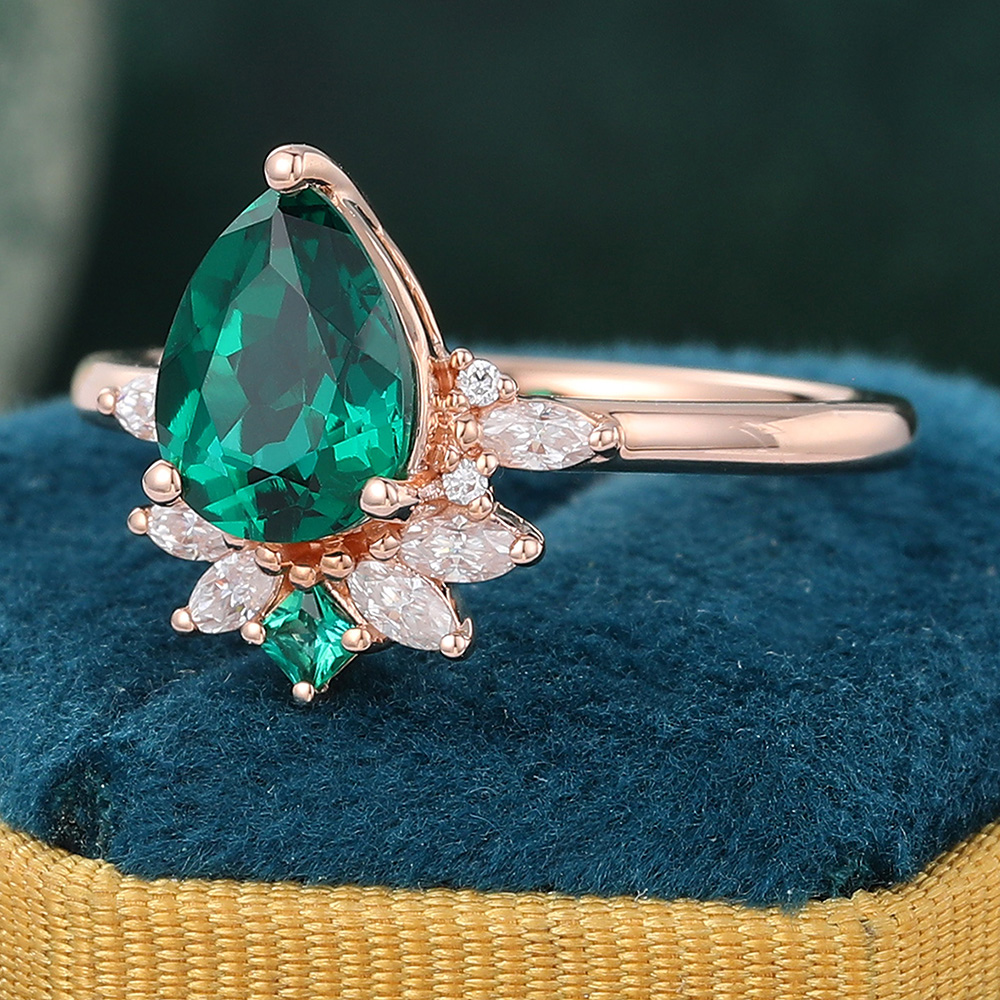 Emerald Engagement Ring for Women